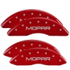 MGP 4 Caliper Covers Engraved Front & Rear MOPAR Red finish silver ch thumbnail 8