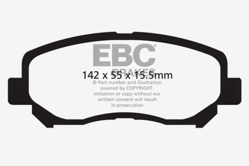 EBC 12+ Mazda CX-5 2 Redstuff Front Brake Pads thumbnail 5