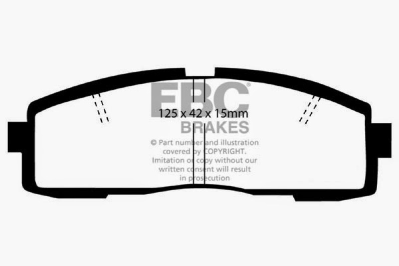 EBC 86-92 Toyota Supra 2.8 Redstuff Rear Brake Pads thumbnail 2