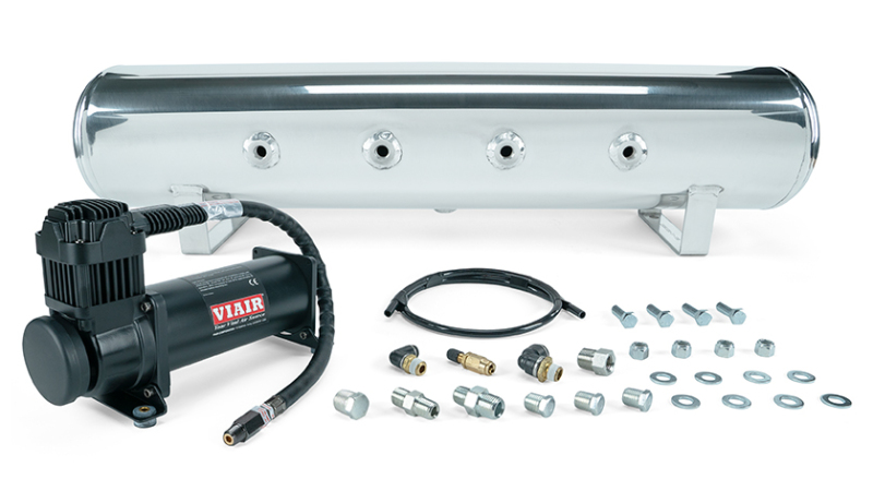 Air Lift 4 Gal. 7-Port Tank w/ Viair 444b Blk Compressor (Incl. Fittings & Mounting Hardware)
Air Compressor Kit