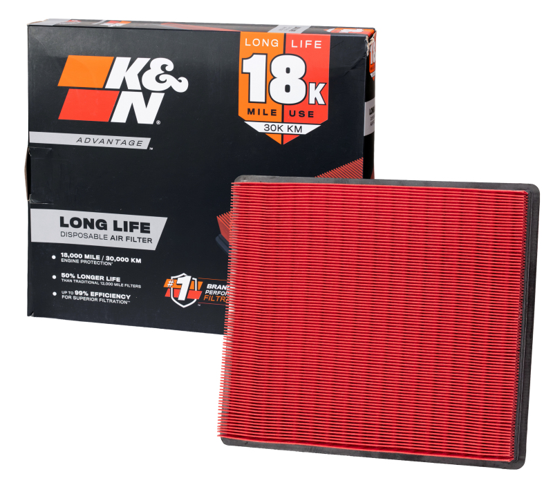 K&N Advantage Air Filter 18K Miles Buick Lacrosse L4-2.4/V6-3.6L F/I 2010-2016 thumbnail 3