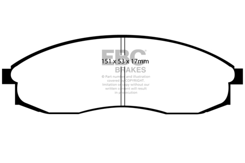 EBC Yellowstuff Brake Pads DP41082R Street and Track and Truck Upgrade thumbnail 6