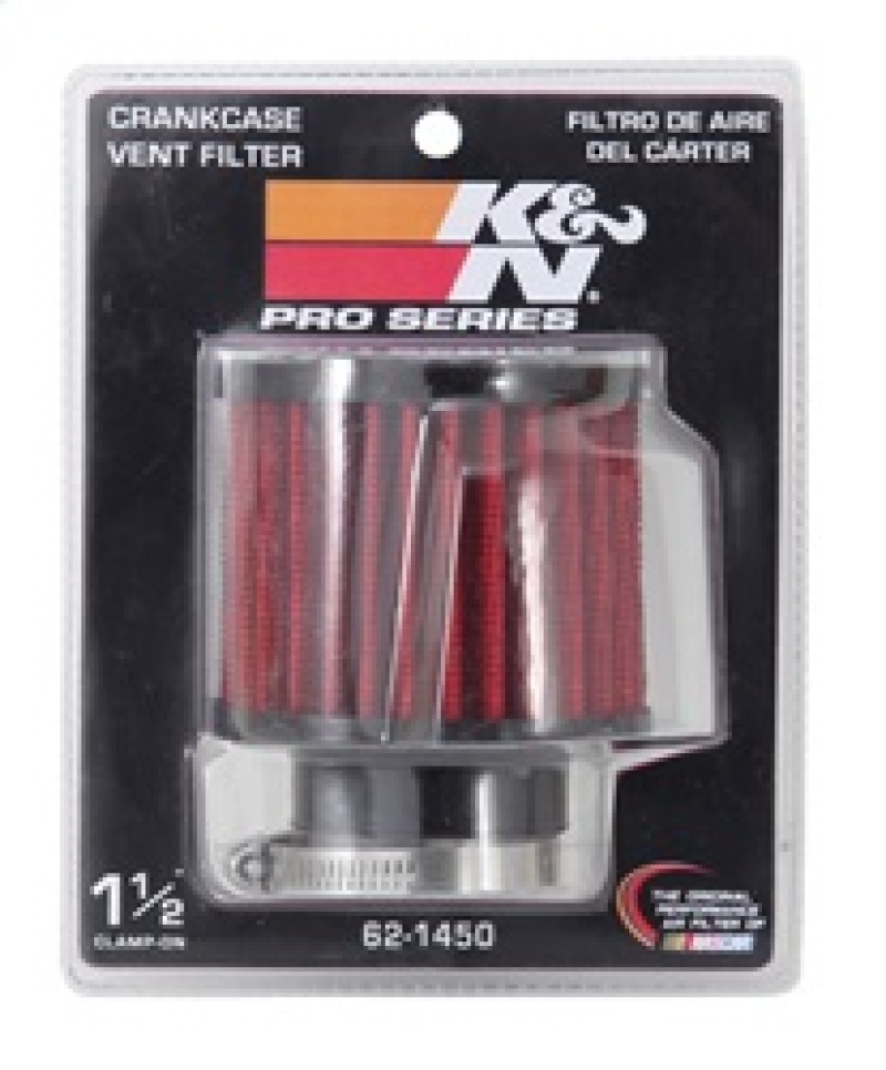 K&N 1.5in Flange ID x 3in OD x 2.5in H Rubber Base Crankcase Vent Filter thumbnail 9