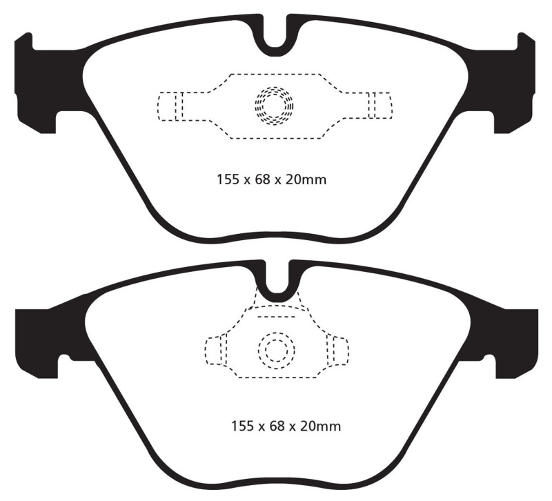 EBC 11+ BMW Z4 3.0 Twin Turbo iS (E89) Yellowstuff Front Brake Pads thumbnail 2