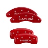 MGP 4 Caliper Covers Engraved Front Acura Engraved Rear NSX Red finish silver ch thumbnail 9