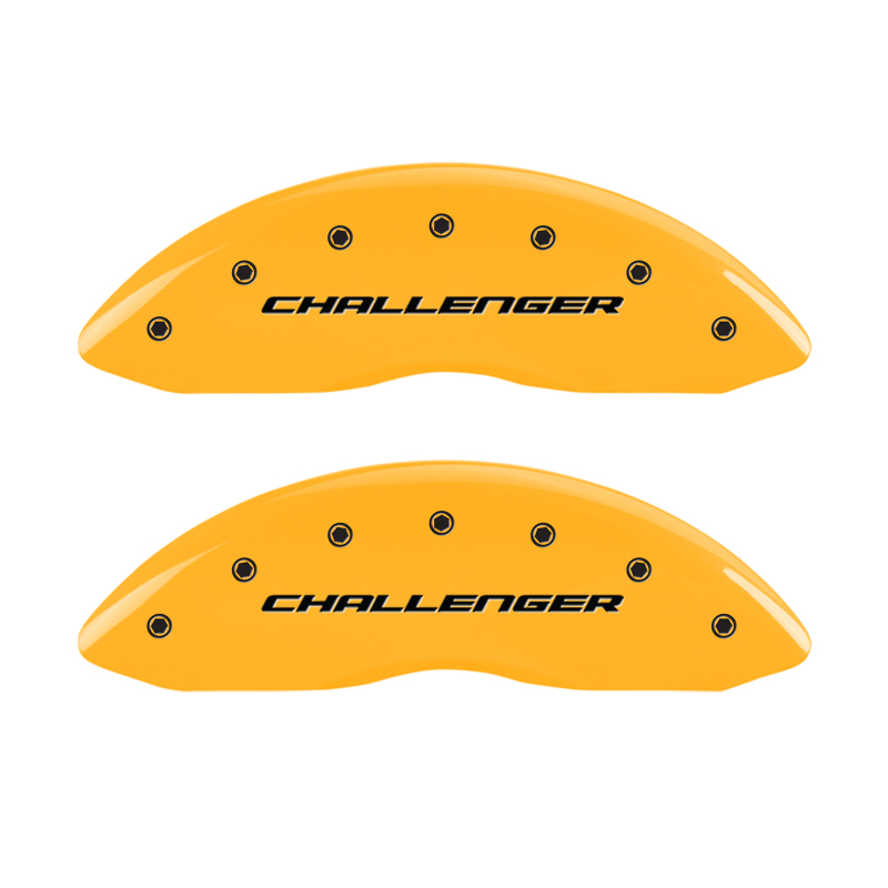 MGP 4 Caliper Covers Engraved Fr Challenger Rr Vintage RT Yellow Finish Black Char 07 Dodge Charger thumbnail 5