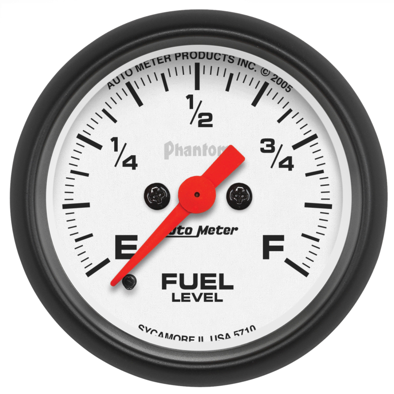 Autometer Phantom 52mm Full Sweep Electronic Fuel Level Programmable Empty-Full Range