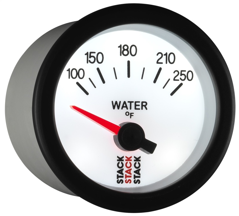 Autometer Stack 52mm 100-250 Deg F 1/8in NPTF Electric Water Temp Gauge - White thumbnail 7
