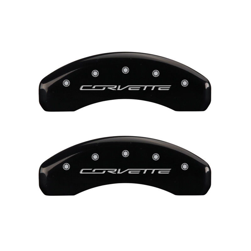 MGP 4 Caliper Covers Engraved Front & Rear C7/Corvette Black finish silver ch thumbnail 9