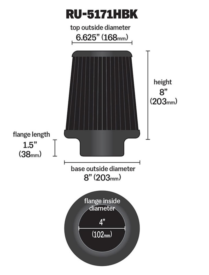 K&N Engineering KN Universal Air Filter