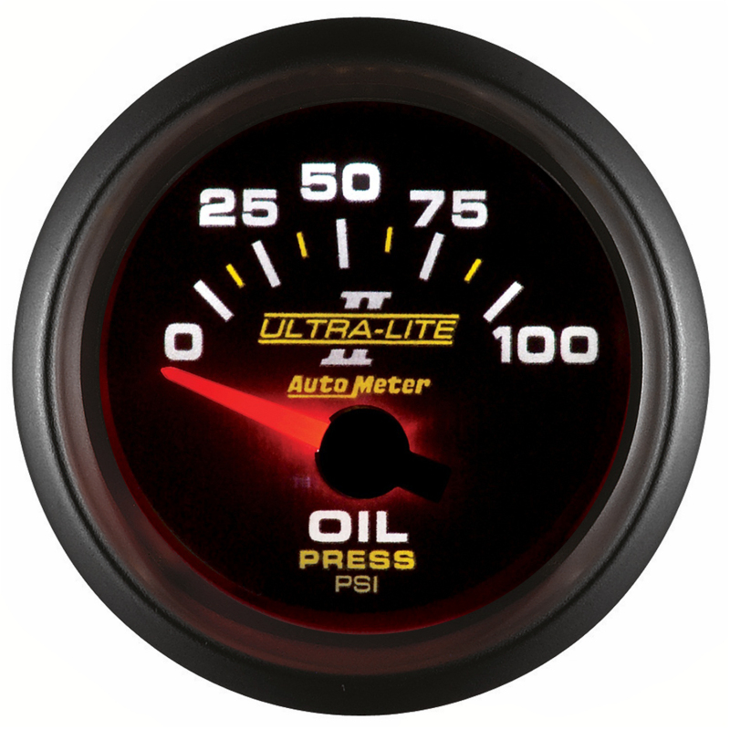 Autometer Ultra-Lite II 52mm 0-100 PSI Electrical Oil Pressure Gauge thumbnail 6
