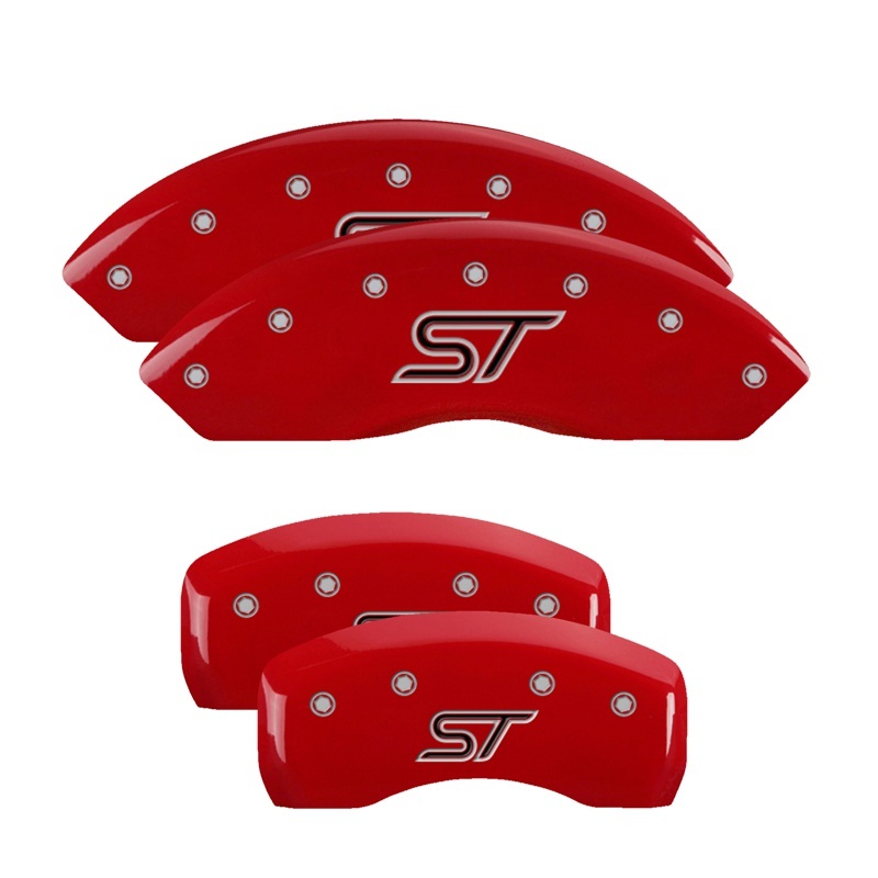 MGP 4 Caliper Covers Engraved Front & Rear ST Red finish silver ch thumbnail 4