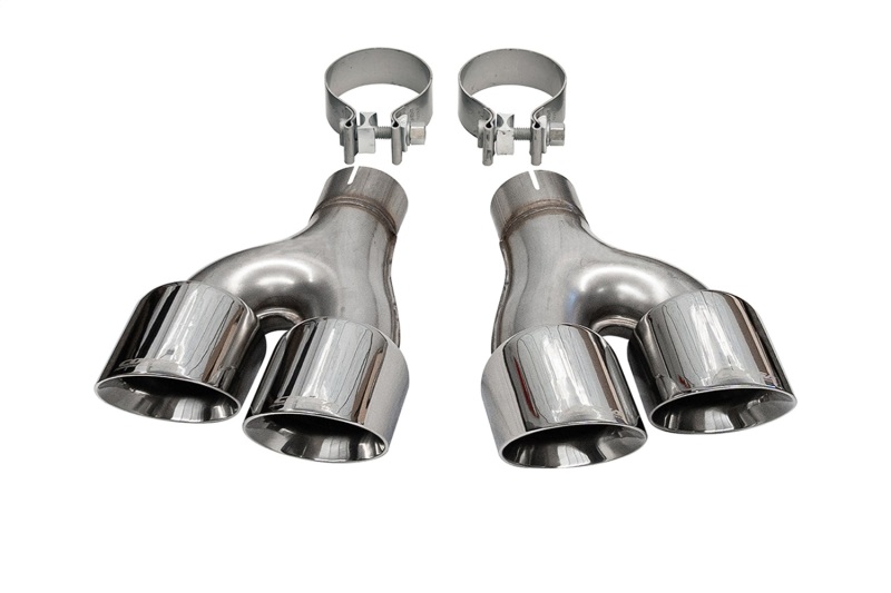 Corsa 2011-2021 Jeep Grand Cherokee Twin 2.5in Inlet / 4in Outlet Polished Pro-Series Tip Kit thumbnail 2
