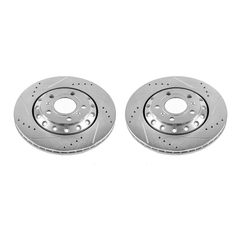 Power Stop 03-10 Audi A8 Quattro Rear Evolution Drilled & Slotted Rotors - Pair