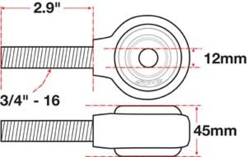 SPC Performance xAxis Rod End Ball Joint thumbnail 5