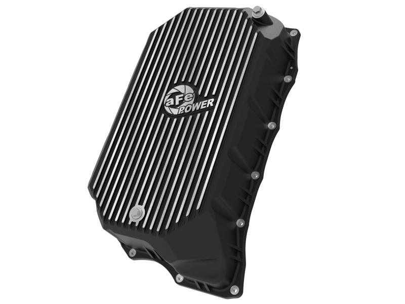 AFE Power Automatic Transmission Pans 46-71380B aFe POWER Pro Series Pan Black w/ Machined Fins GM Diesel Trucks 20-25 V8-6.6L (td) L5P