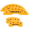 MGP 4 Caliper Covers Engraved Front & Rear Denali Yellow finish black ch thumbnail 8