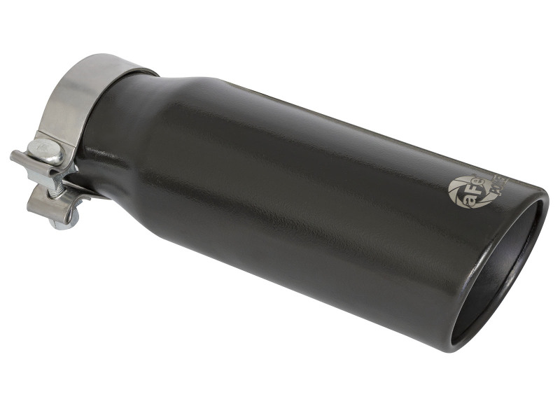 aFe MACH Force-Xp 409 Stainless Steel Clamp-on Exhaust Tip 3in Inlet 4in Outlet - Black thumbnail 4