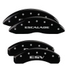MGP 4 Caliper Covers Engraved Front Escalade Engraved Rear ESV Black finish silver ch thumbnail 8