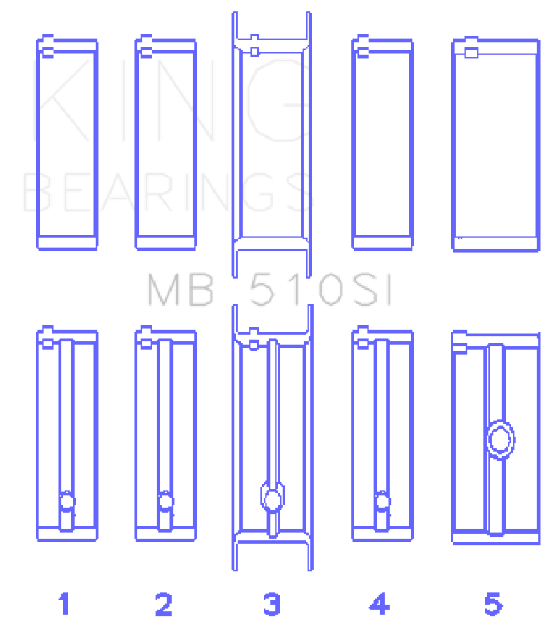 King Engine Bearings Chrysler 360 Main Bearing Set thumbnail 2