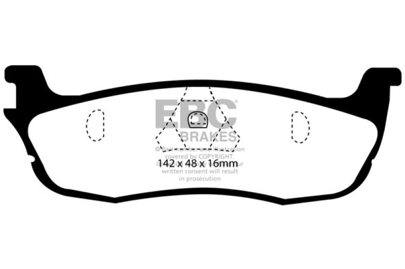 EBC 97-99 Ford Expedition 4.6 2WD Greenstuff Rear Brake Pads thumbnail 4