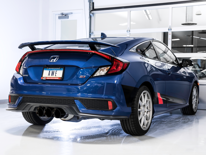 AWE Tuning 2016+ Honda Civic Si Touring Edition Exhaust w/Front Pipe & Dual Diamond Black Tips thumbnail 4