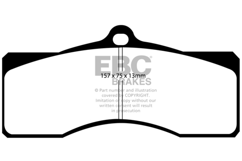 EBC 68-69 Chevrolet Camaro (1st Gen) 4.9 Yellowstuff Front Brake Pads thumbnail 4