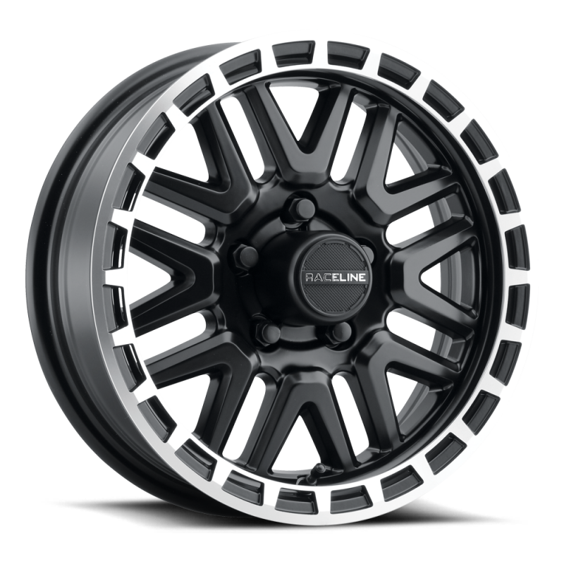 Raceline 953BM Krank 15x5in / 5x114.3 BP / 0mm Offset / 3.19mm Bore - Black & Machined Wheel thumbnail 5