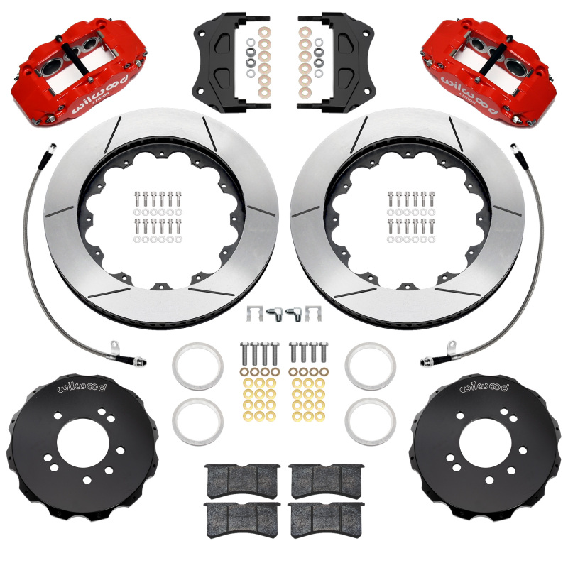 Wilwood 89-98 Nissan 240SX/89-94 Skyline/90-96 300ZX Superlite 6R Front BBK w/ 14in SLT Rotors - Red