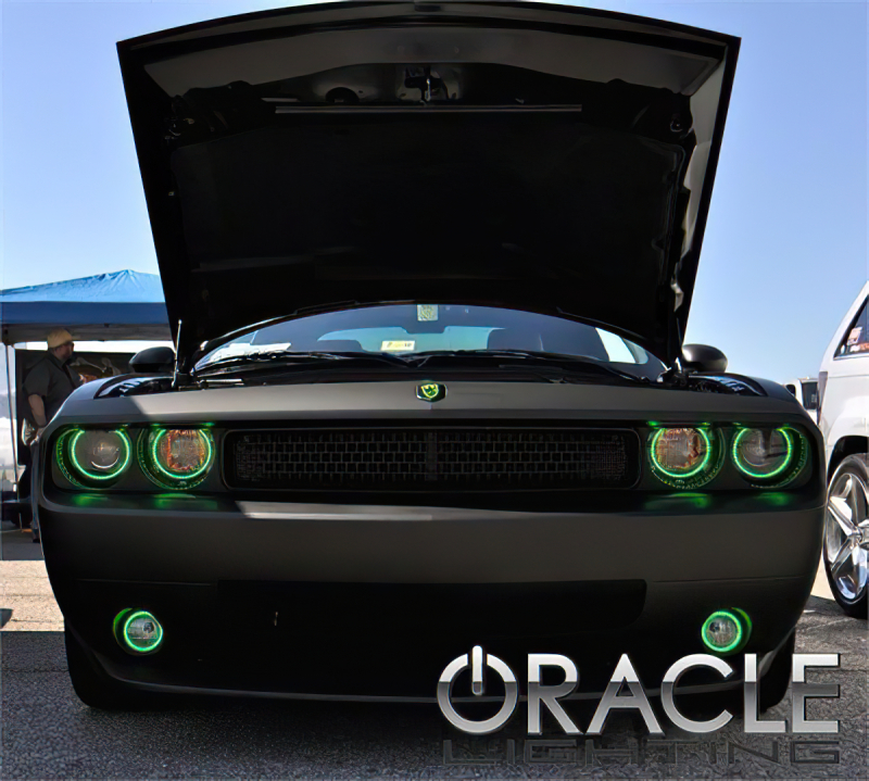 Oracle Dodge Challenger 08-14 LED Fog Halo Kit - Red