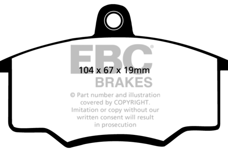 EBC Greenstuff Passenger Car Organic Brake Pads DP2310 Pads, Greenstuff, Organic, Front, Audi, Volkswagen, Set thumbnail 2