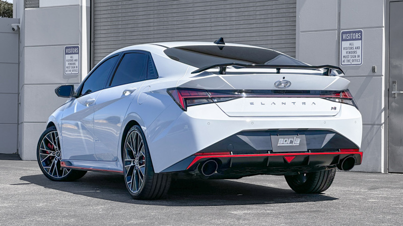 Borla 22-23 Hyundai Elantra N 2.0L 4 CYL. Turbo AT/MT ATAK Catback Exhaust Black Chrome thumbnail 3