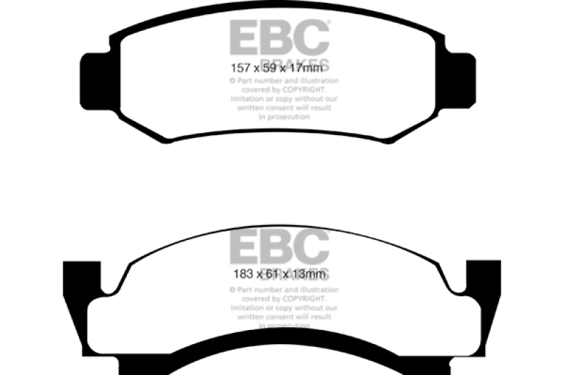 EBC 76-77 Ford Bronco 3.3 Greenstuff Front Brake Pads thumbnail 3
