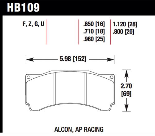 HAWK DTC-70 Brake Pad Sets