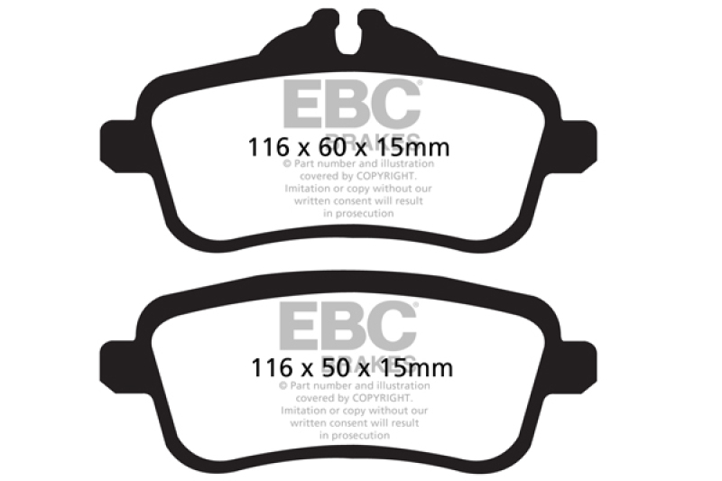 EBC 13-16 Mercedes-Benz GL63 AMG 5.5 Twin Turbo Bluestuff Rear Brake Pads thumbnail 4