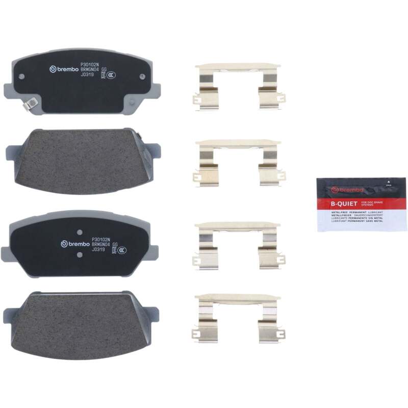 Brembo 19-22 Hyundai Santa Fe/ Hyundai Veloster N Front NAO Brake Pad thumbnail 2