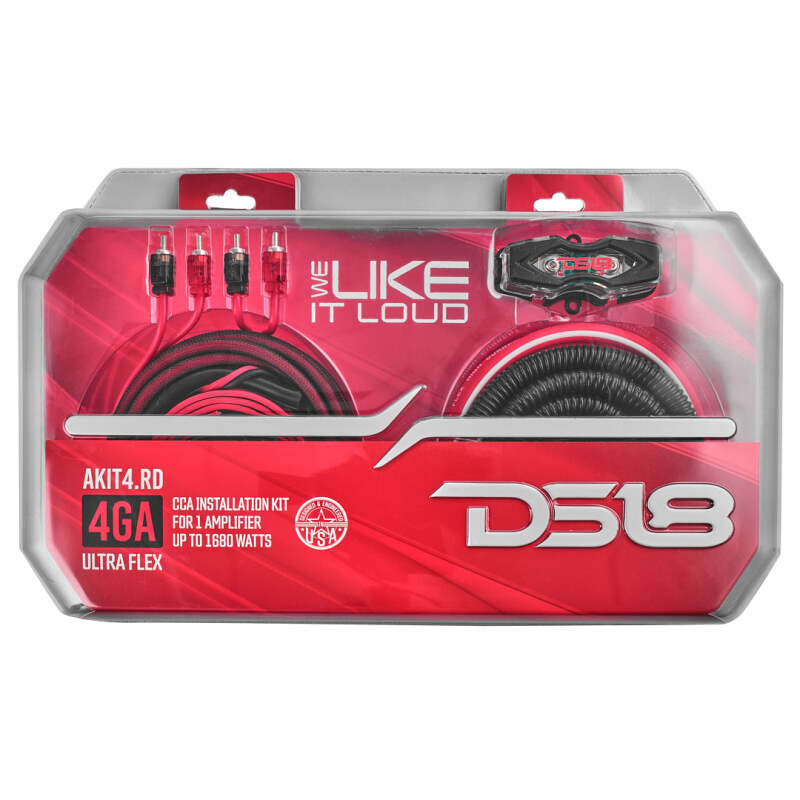 DS18 4-GA Amplifier Install Kit Advance- Red thumbnail 3