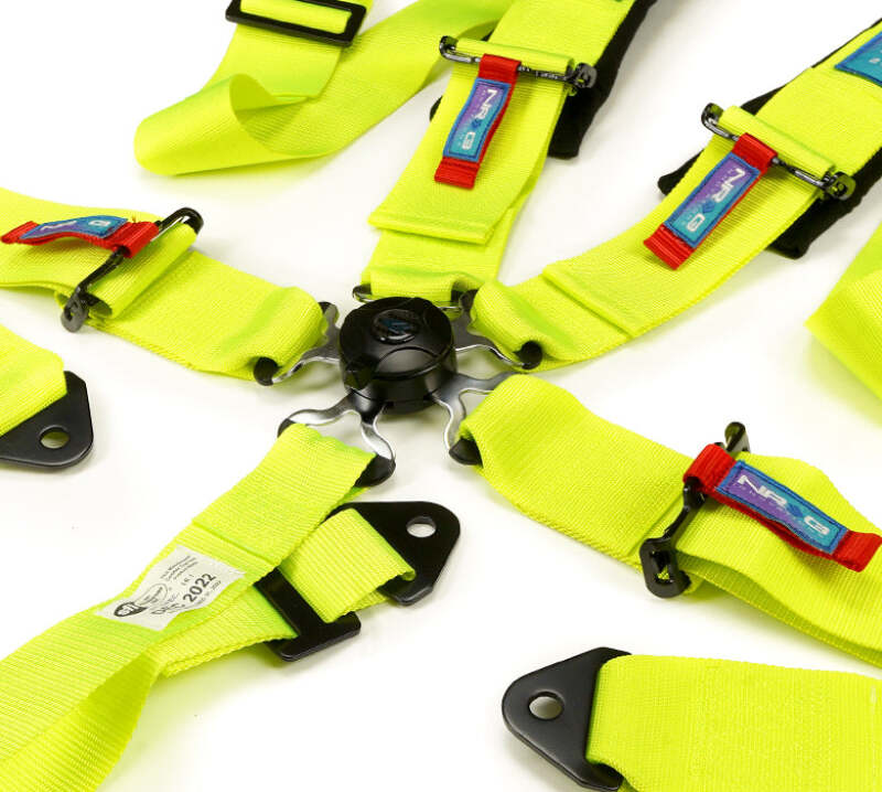 NRG SFI 16.1 5Pt 3 Inch Seat Belt Harness with Pads / Cam Lock - Neon Green thumbnail 8