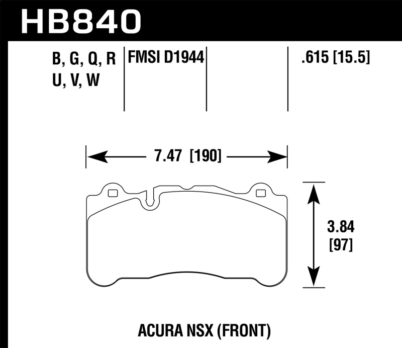 HAWK DTC-60 Brake Pad Sets