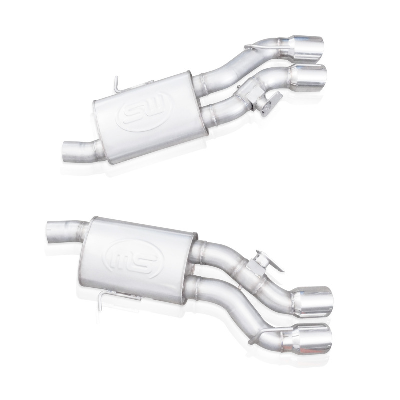 Stainless Works 2016-18 Cadillac CTS-V Sedan Axle Back System Dual-Mode Turbo Mufflers 4in Tips