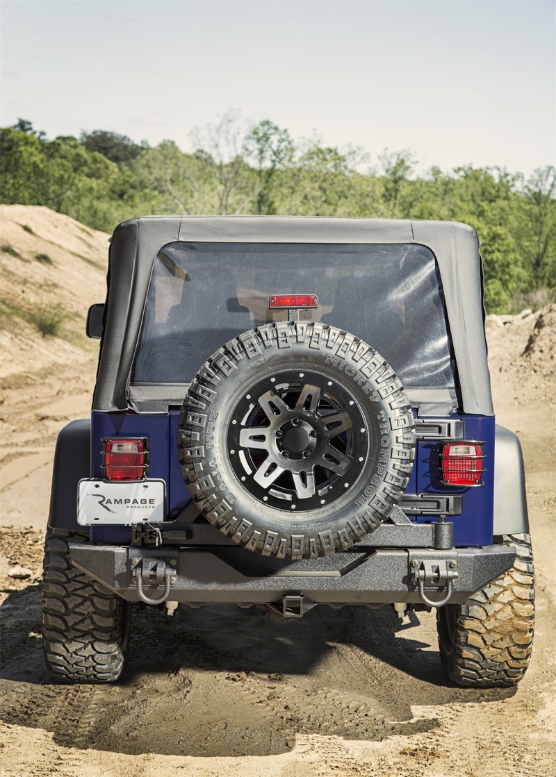 Rampage 04-06 Jeep Wrangler(TJ) Unlimited OEM Replacement Soft Upper Doors - Black Denim thumbnail 4