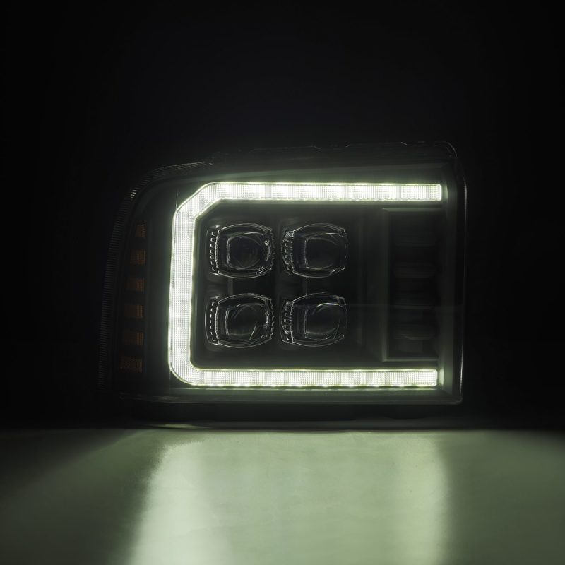 AlphaRex 05-07 Ford F250/350/450/550 Super Duty NOVA LED Proj HL Blk w/Actv Light & Seq Sig + SB DRL thumbnail 6