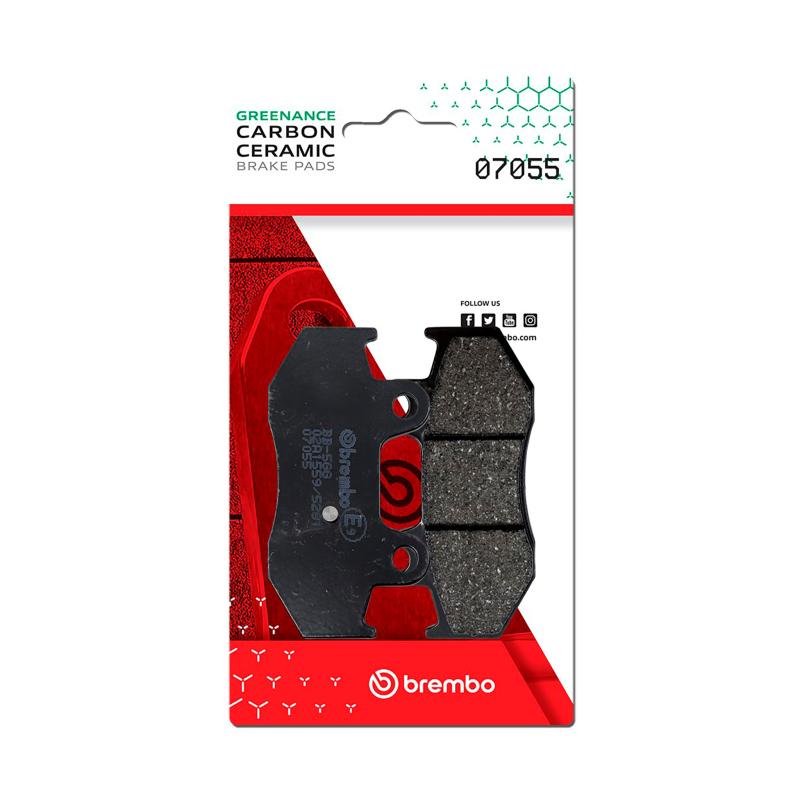 Brembo OE 03-09 Suzuki AN400 Burgman/2009 AN400 Burgman ABS Type S Carbon Ceramic Brake Pad - Rear