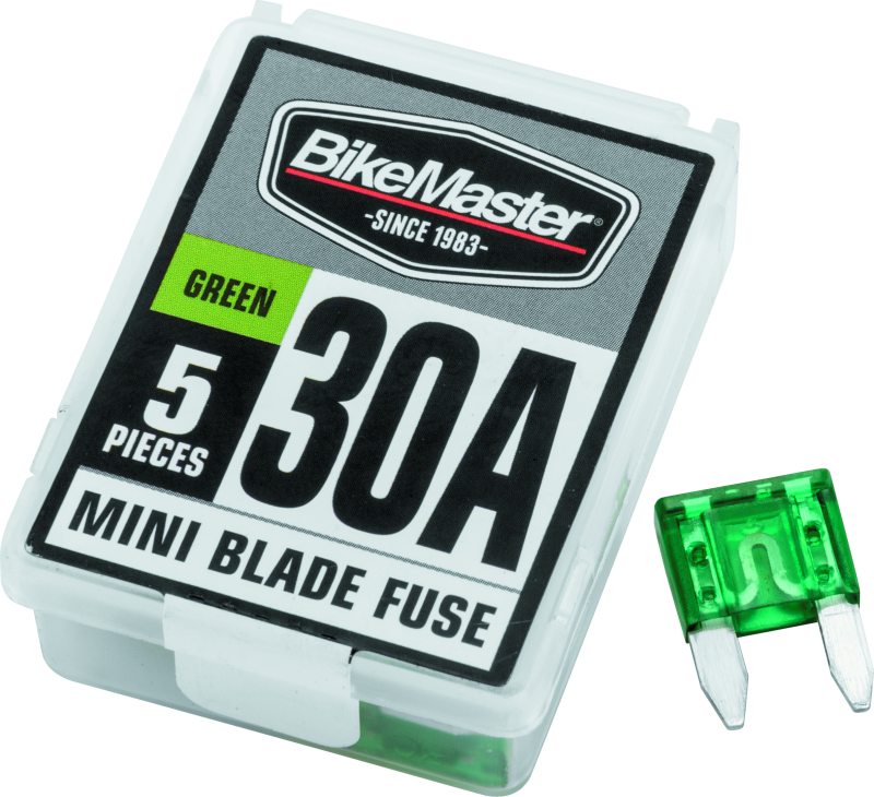 BikeMaster 5Piece 30A Replacement Mini Blade Fuse thumbnail 2