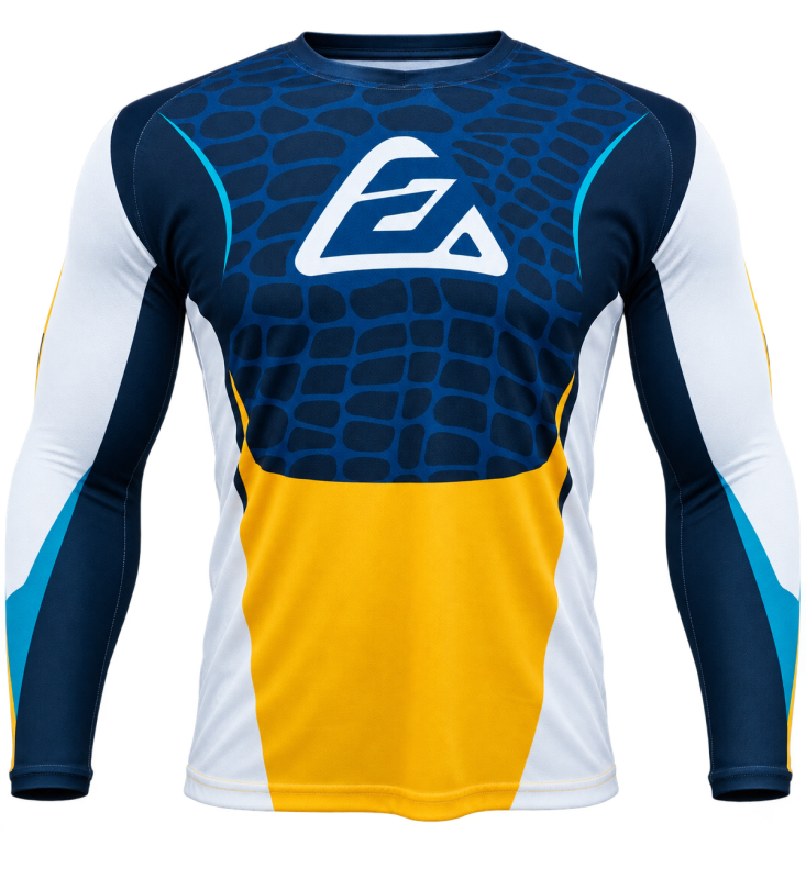 Answer Syncron Raceday Jersey Yellow/Navy/Cyan/White - Large thumbnail 2