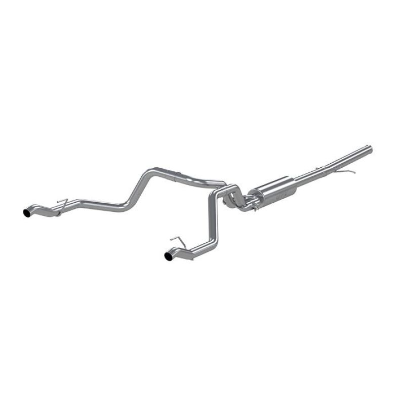 MBRP 2019 Chevrolet Silverado 1500 4.3L/5.3L 2.5in Cat Back Dual Rear Exit - Aluminized thumbnail 2