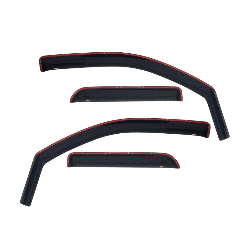 Westin 2014-2018 Chevy Silverado 1500 Dbl Cab In-Channel Wind Deflector 4pc - Smoke thumbnail 5