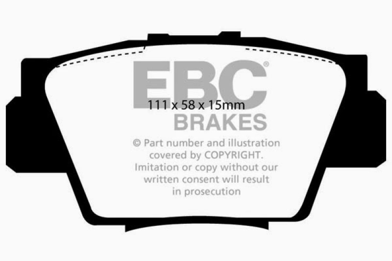 EBC 91-96 Acura NSX 3.0L Bluestuff Rear Brake Pads thumbnail 3