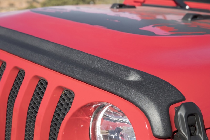 Bushwacker 18-19 Jeep Wrangler Rubicon/Sport//Unlimited/Sport S Hood Stone Guard- Black thumbnail 6