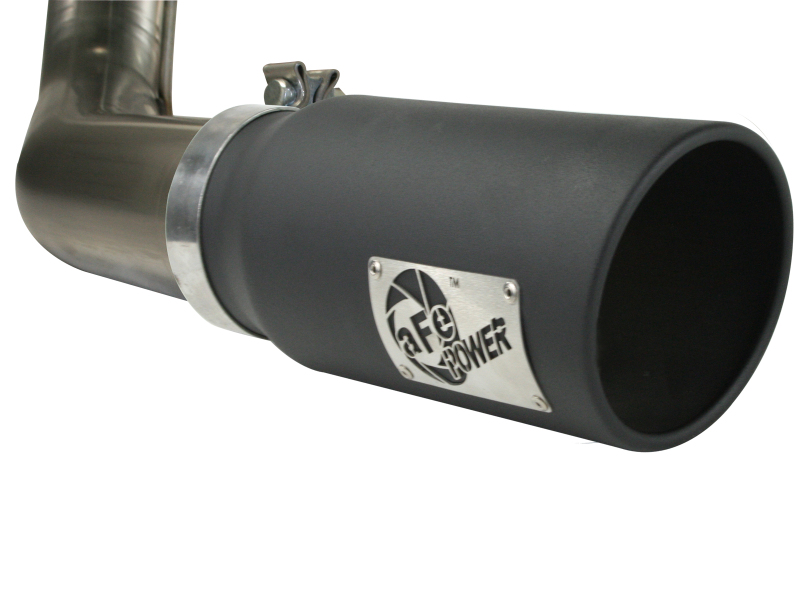 aFe MACH Force XP Exhaust Cat-Back SS-409 4in Black Tip 11-12 Ford F-150 EcoBoost V6-3.5L (tt) thumbnail 4
